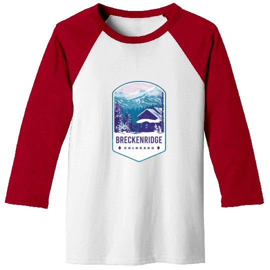 Breckenridge Colorado Ski Badge Baseball Tees