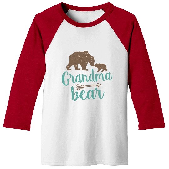 Cute Grandma Bear Matching Family Baseball Tees