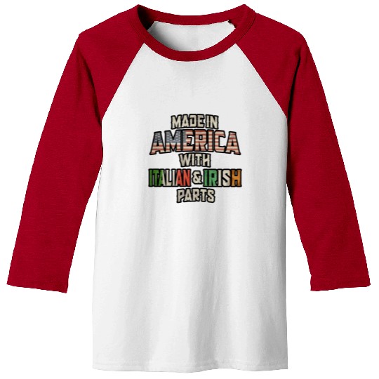 Italian And Irish Made In America Mix Heritage Vin Baseball Tees