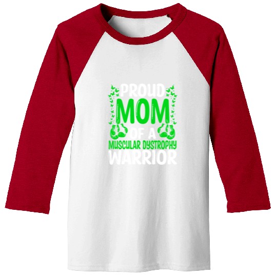 Muscular Dystrophy Ribbon Mom of a Warrior Baseball Tees