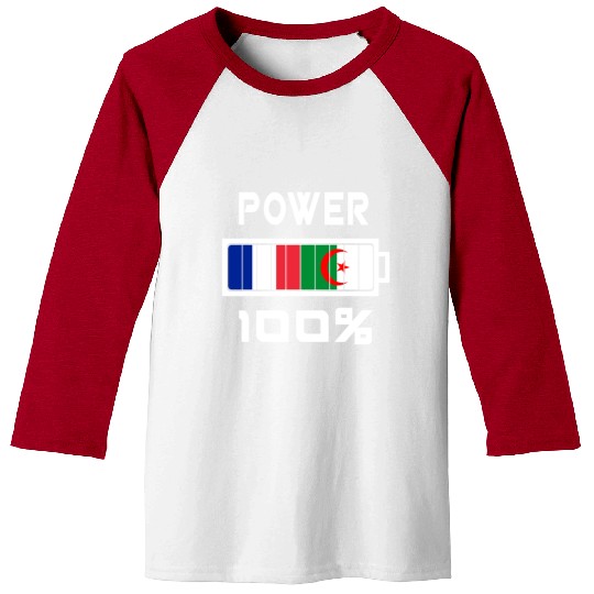 Algeria and France Power 100% Baseball Tees