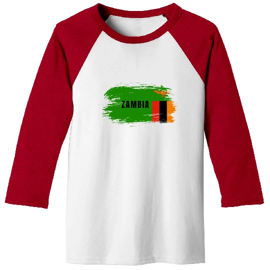 Zambia Vintage Flag Baseball Tees
