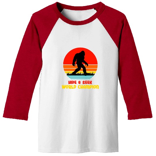 Hide Seek World Champion BigFoot Baseball Tees