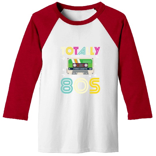 Totally 80s Retro Music Cassette Tape Baseball Tees