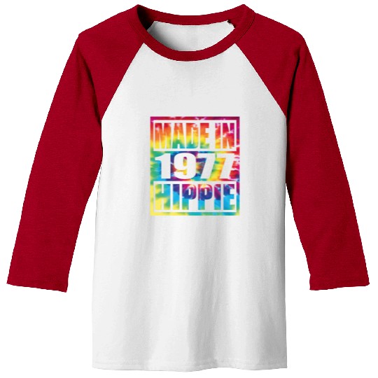 Hippie Birthday 1977 Baseball Tees