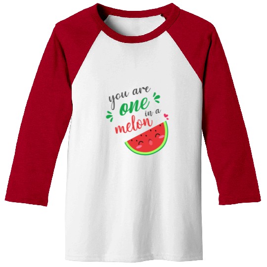 you are one in a melon- cute watermelon Baseball Tees