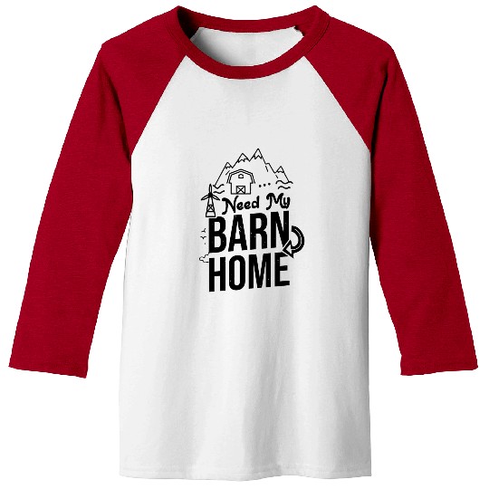 Hilarious My Barn Farming Ranch Stables Farmstead Baseball Tees