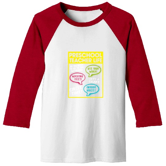 Preschool Teacher Life Baseball Tees