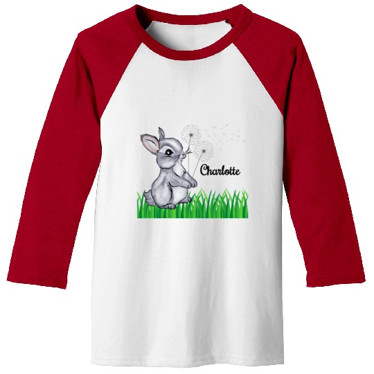 Bunny Name Gift Charlotte Baseball Tees