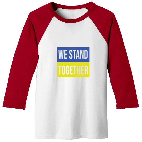 Ukraine We Stand Together Baseball Tees