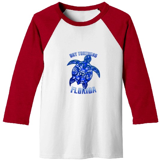 Dry Tortugas Florida Keys Vacation Tribal Turtle Baseball Tees
