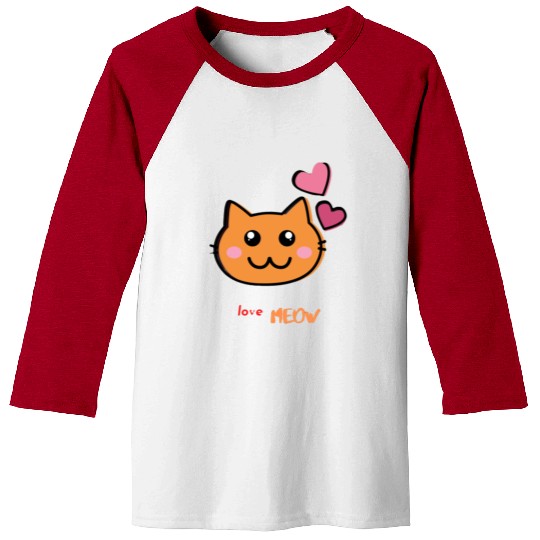 i love meow Baseball Tees