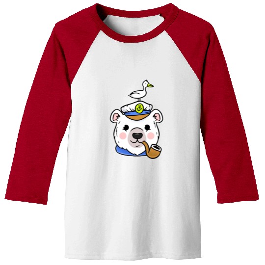 Polar Bear Sailor Captain For Sailing Lover Baseball Tees