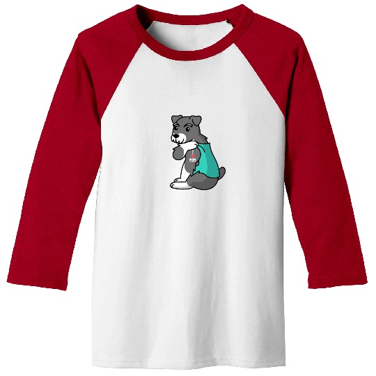 I Love Mom Tattoo Schnauzer Baseball Tees