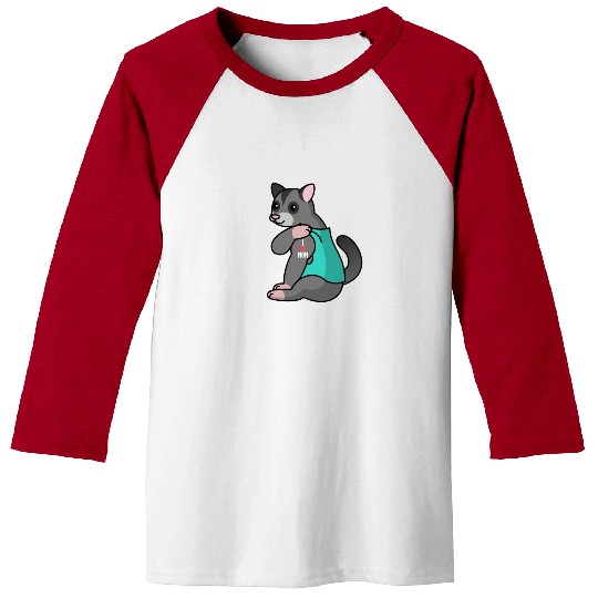 I Love Mom Tattoo Sugar Glider Baseball Tees