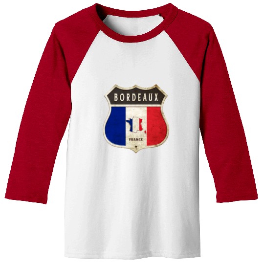 Bordeaux France coat of arms flags design Baseball Tees