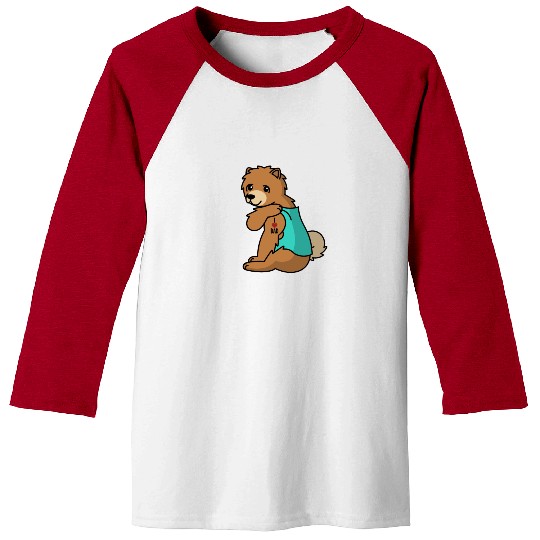 I Love Dad Chow Chow Baseball Tees