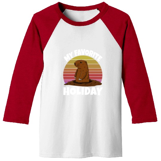 My Favourite Holiday Groundhog Baseball Tees