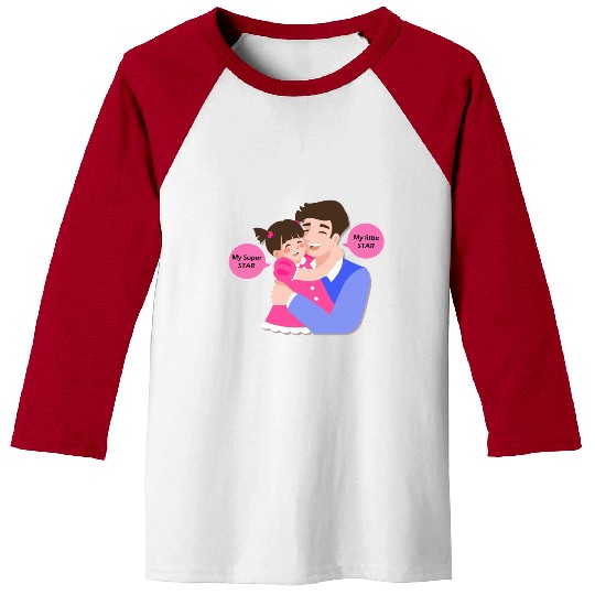 Funny and Best Dad Gift, Girl Dad Father's day Baseball Tees