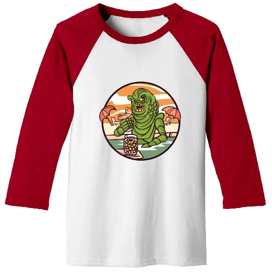 Monster drinking cocktail Monster drinking cocktai Baseball Tees