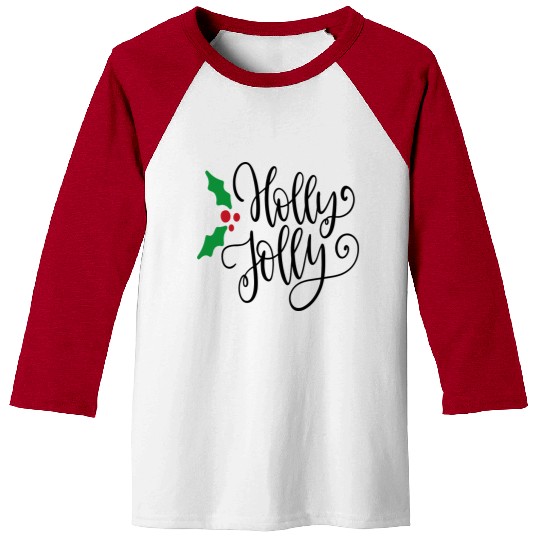 Holly Jolly Mistletoe Holiday Baseball Tees
