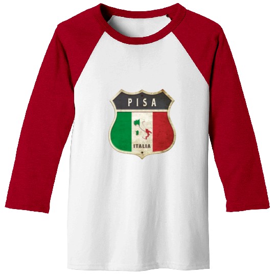 Pisa Italy coat of arms flags design Baseball Tees