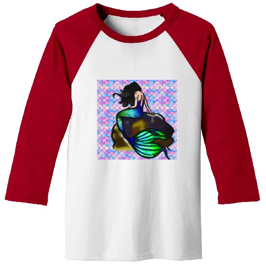 3D Mermaid Baseball Tees
