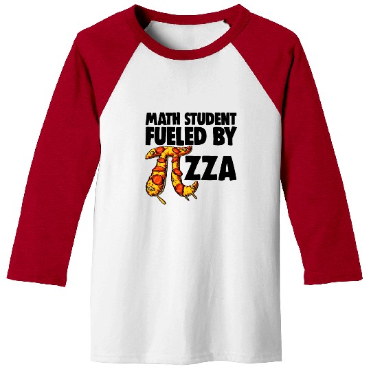 Math Student Fueled By Pizza Baseball Tees