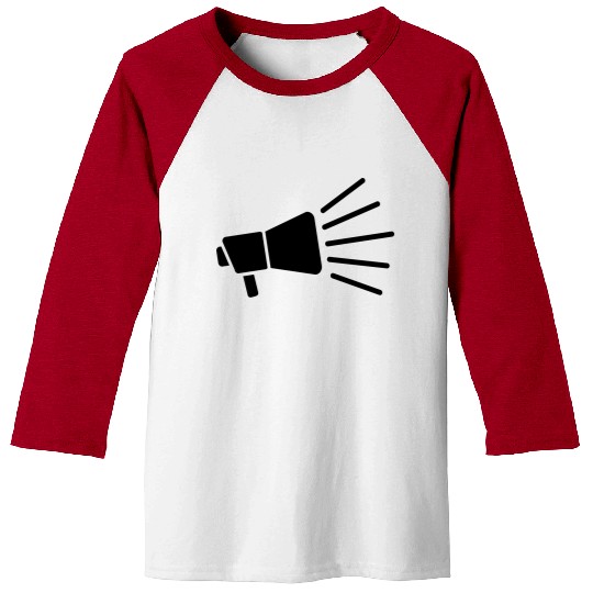 megaphone loud speech icon Baseball Tees