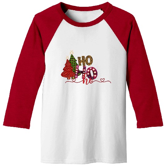 Ho Ho Ho snow tree Baseball Tees