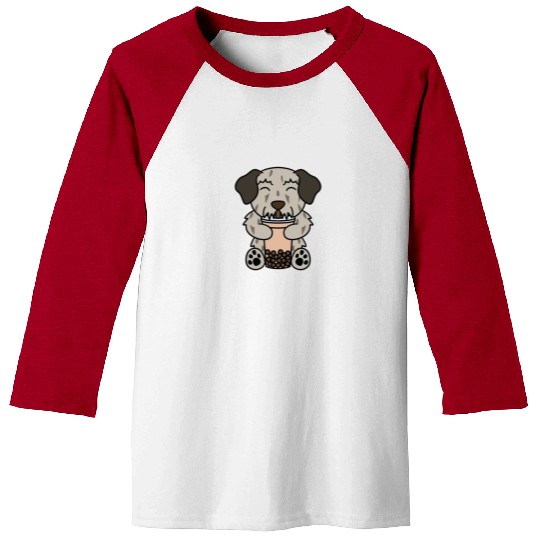 Boba Bubble Tea Irish Wolfhound Baseball Tees