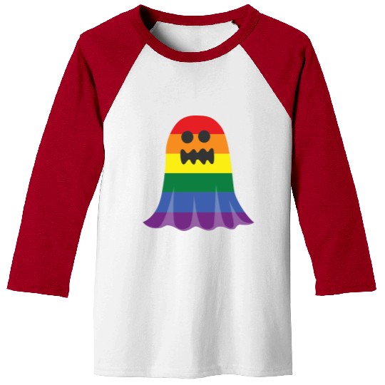 ghost gay pride funny Baseball Tees