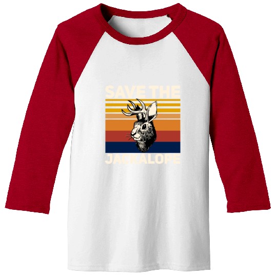 Save The Jackalope , Vintage Retro Camping Lover Baseball Tees