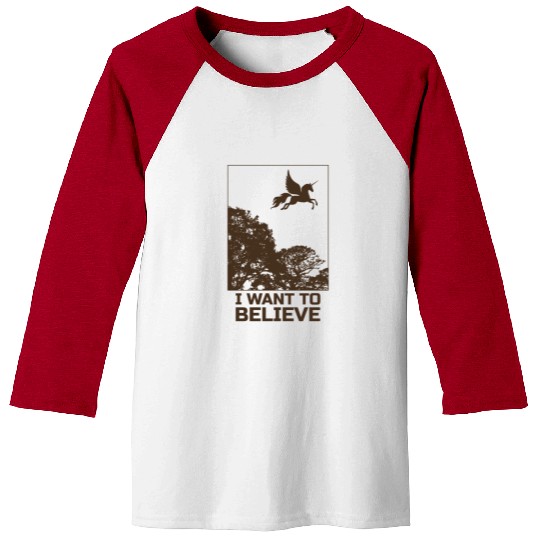 Unicorn "I Want To Believe" UAP Outfit Alien Ufo Baseball Tees