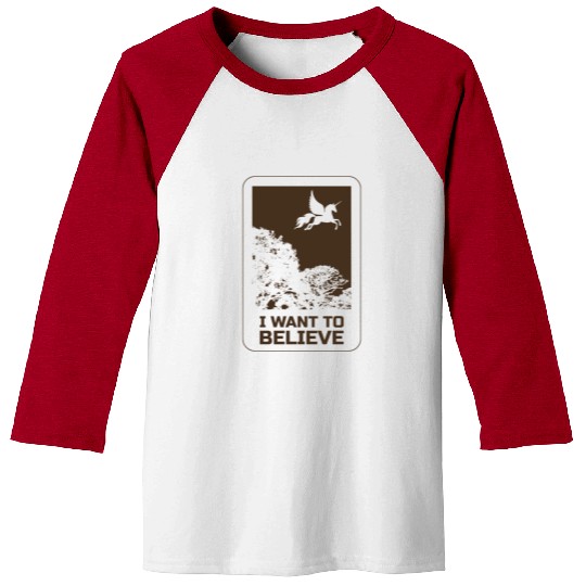 Unicorn "I Want To Believe" UAP Outfit Alien Ufo Baseball Tees