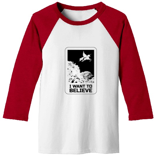 Unicorn "I Want To Believe" UAP Outfit Alien Ufo Baseball Tees