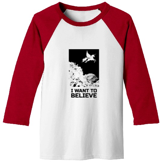 Unicorn "I Want To Believe" UAP Outfit Alien Ufo Baseball Tees
