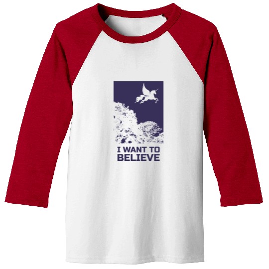 Unicorn "I Want To Believe" UAP Outfit Alien Ufo Baseball Tees