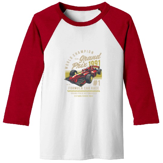 Formula Car Race Baseball Tees