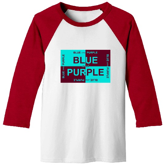 Blue and Purple Design Baseball Tees