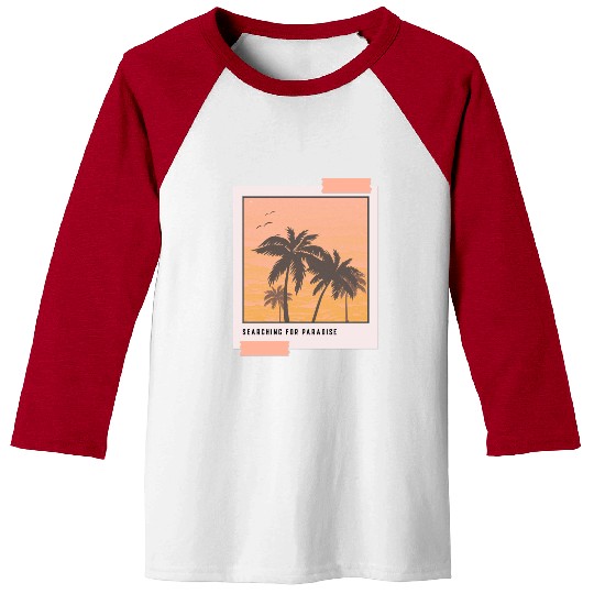 Searching for Paradise - Polaroid Picture Baseball Tees