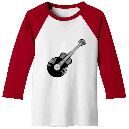 vinyl guitarist guitar play Baseball Tees