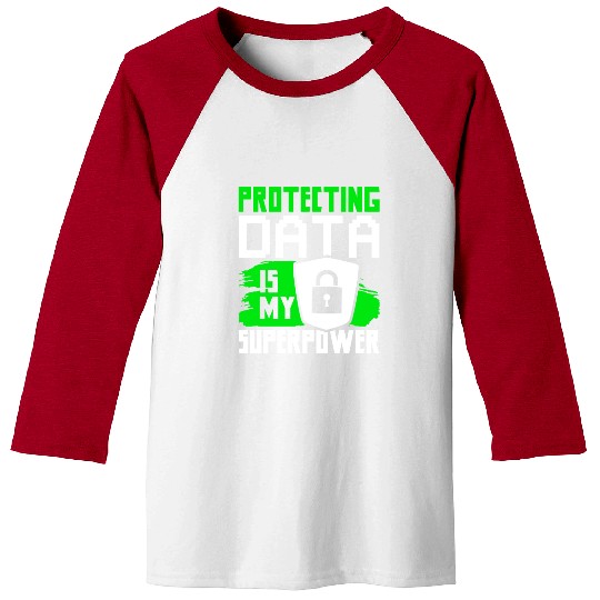 Cyber Security Data Protection Baseball Tees