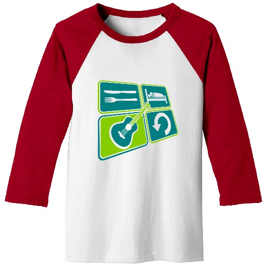 rock guitar daily play Baseball Tees