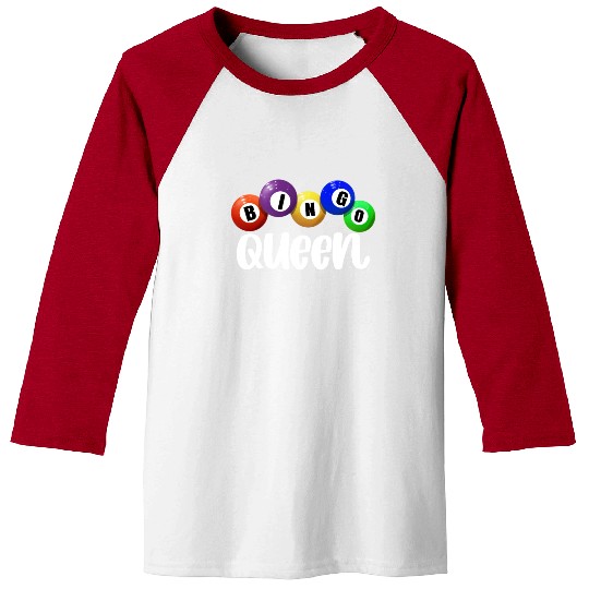 Bingo Queen Bingo Gambling Women's Bingo Player Baseball Tees