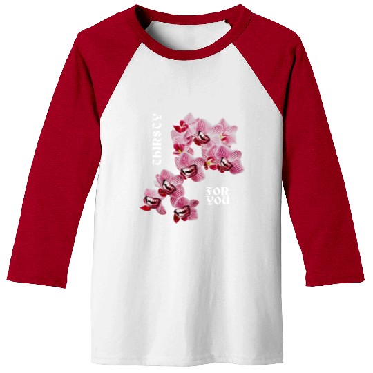Orchid flower teeth creepy Orchid flower teeth cre Baseball Tees