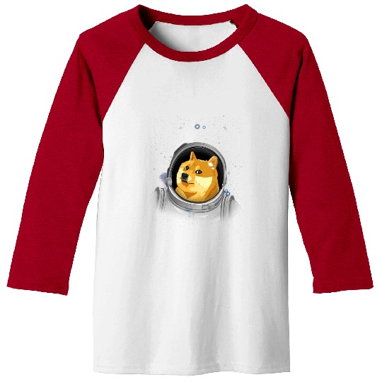 Doge Astronaut Crypto Dogecoin To The Moon Doge Baseball Tees