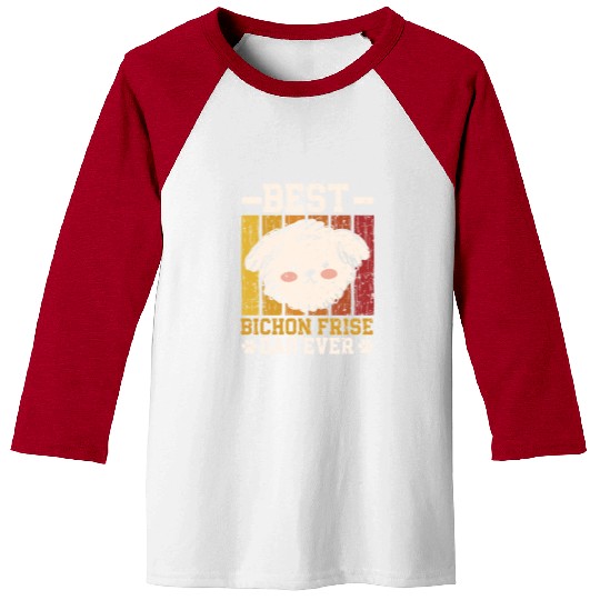 Best Bichon Frise Dad Ever Curly Hair Pup Puppy Baseball Tees