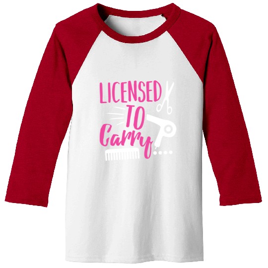 Licensed To Carry Hairdresser Pun Gun Baseball Tees