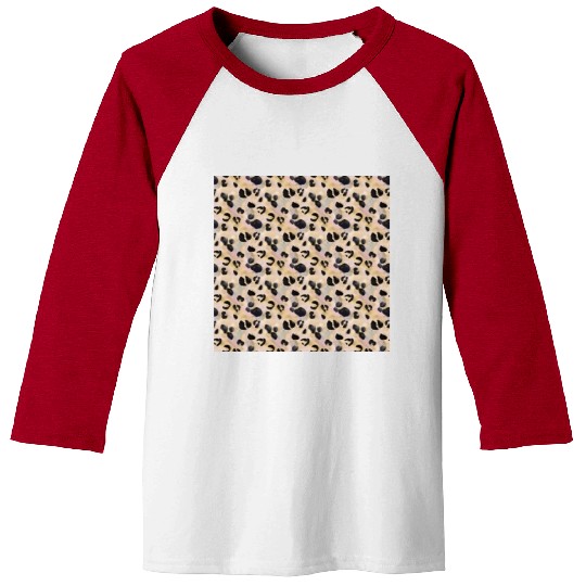 Pretty Leopard Animal Print Pattern Baseball Tees